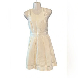 Armani Exchange Fit and Flare Sleeveless Dress Front Zipper and Back Zip…